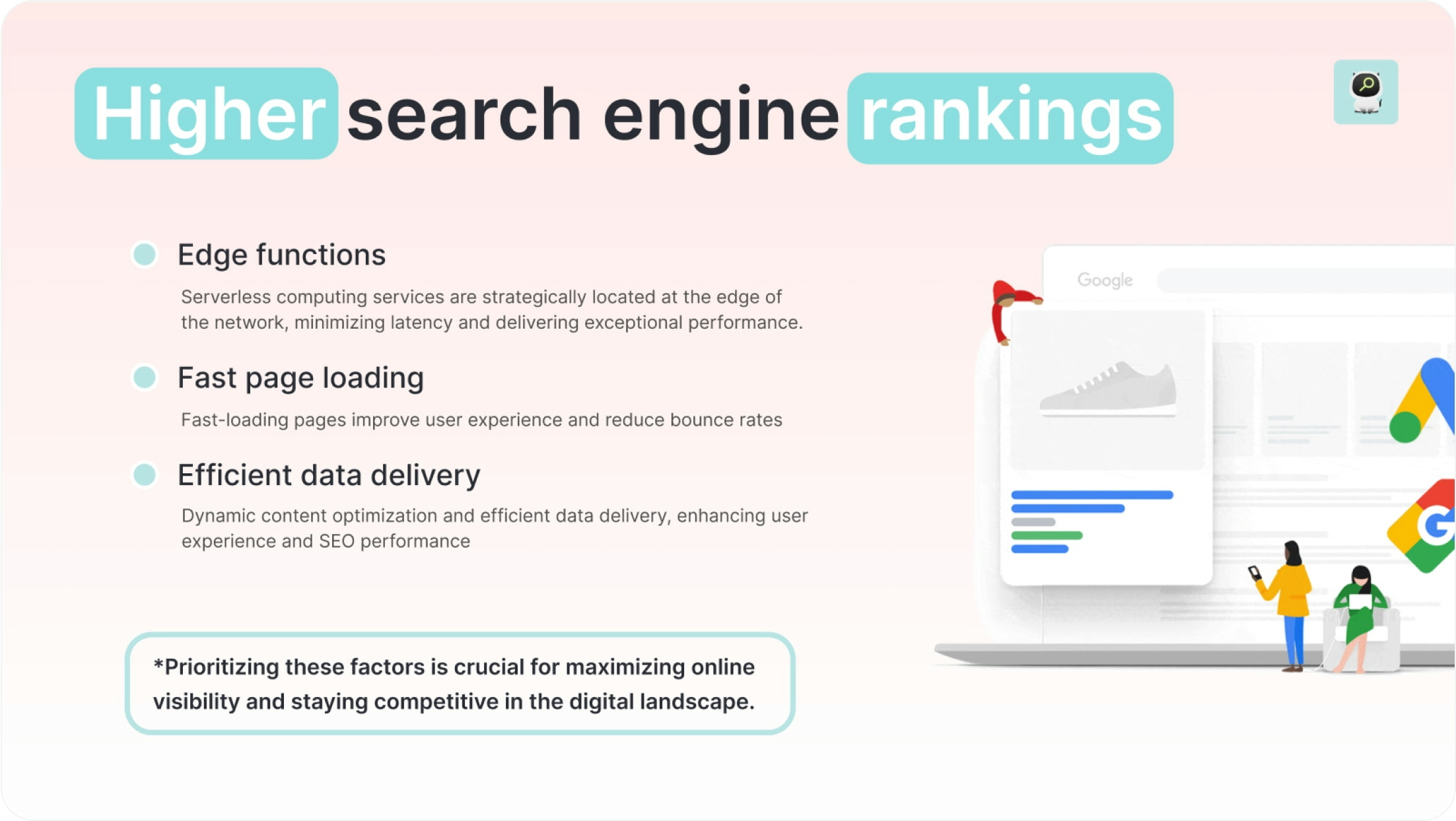 Higher search engines rankings