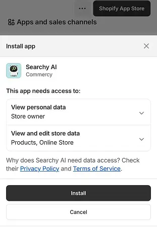 Agree with permissions