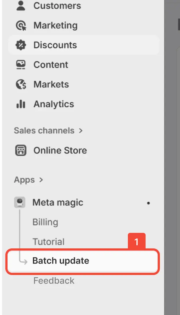 Go to the "Batch update" section