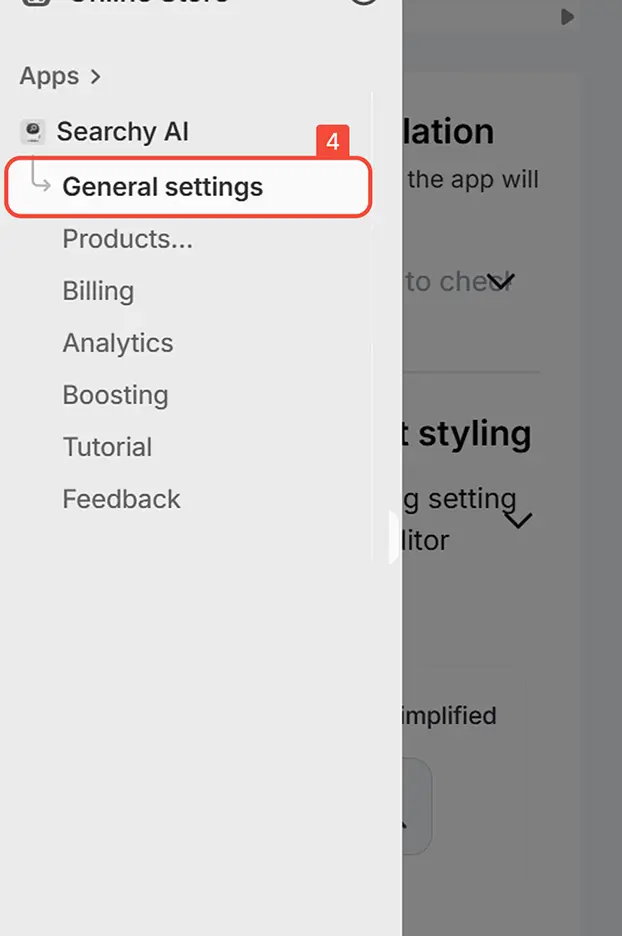 Go to the app settings
