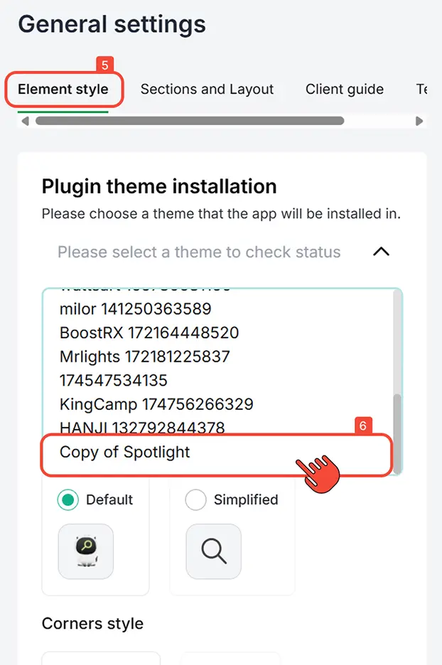 Install to cthe reated theme