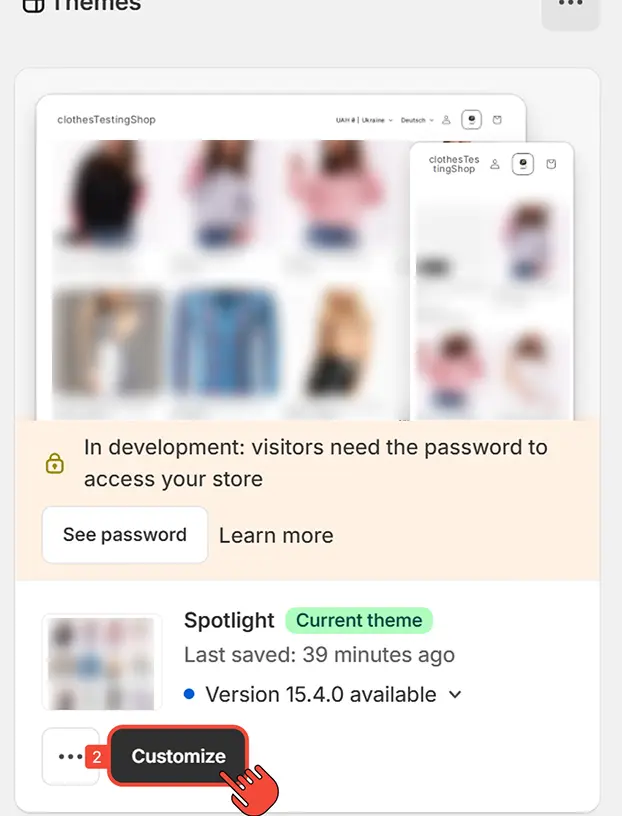 Select theme to install